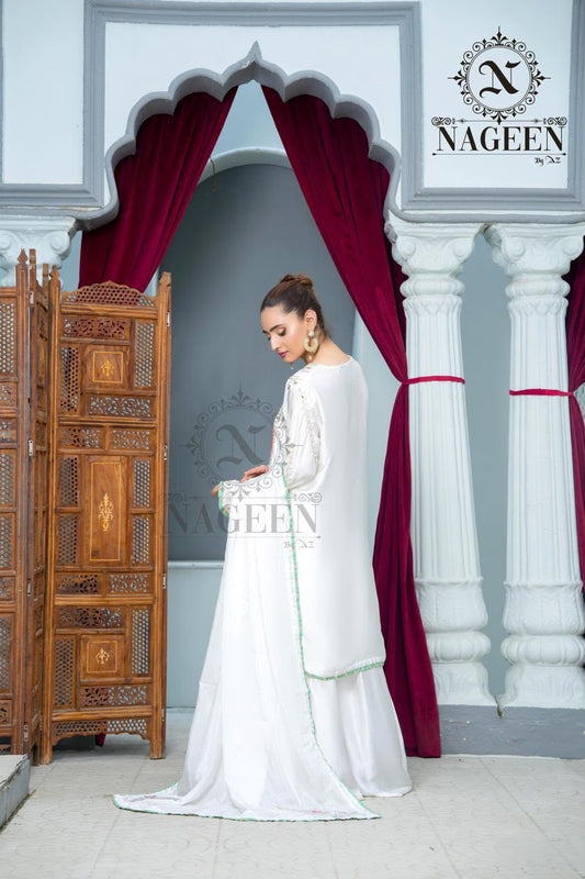 Fully Stitched Premium Silk 3-Piece Sharara Suit