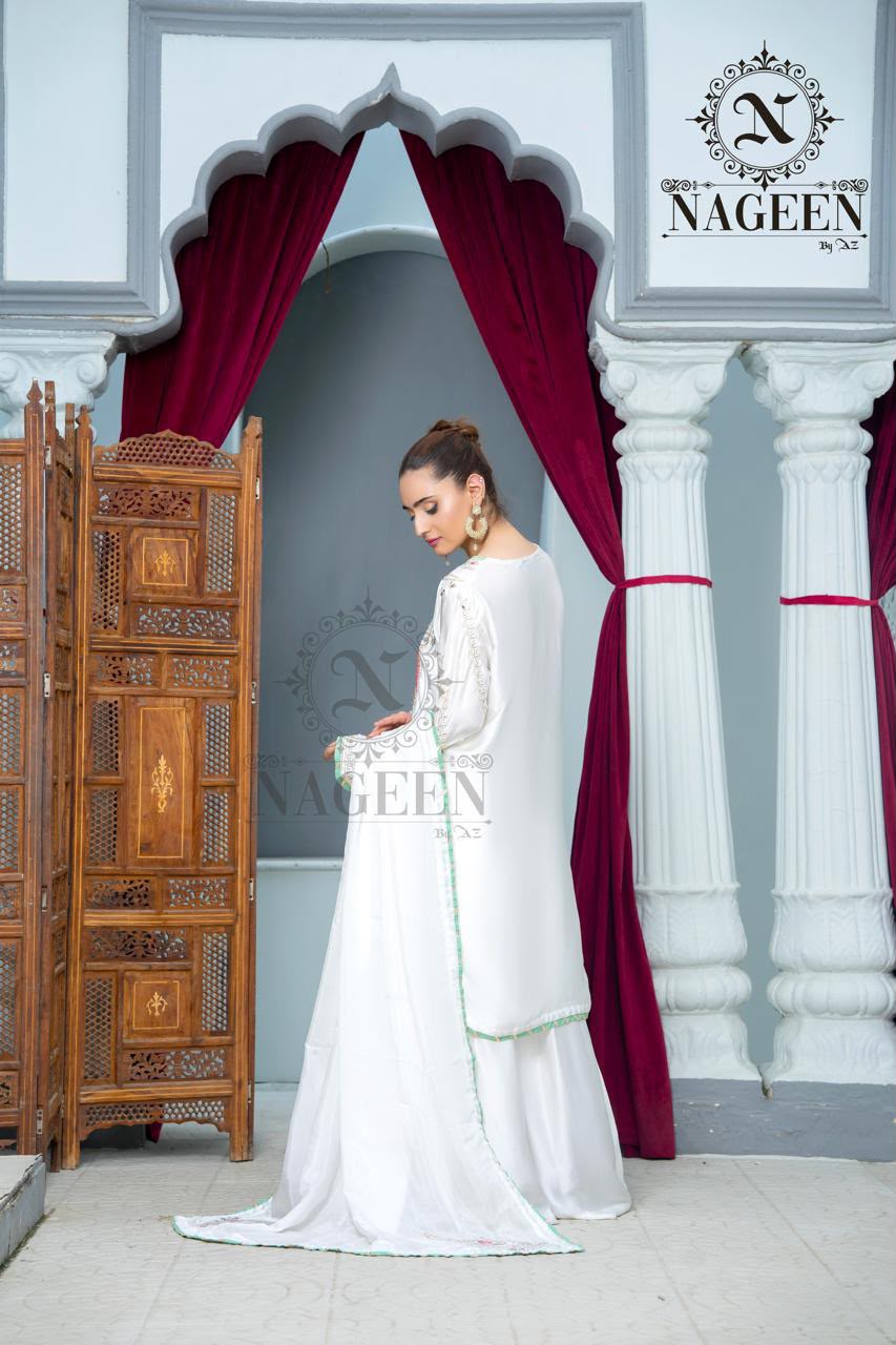 Fully Stitched Premium Silk 3-Piece Sharara Suit