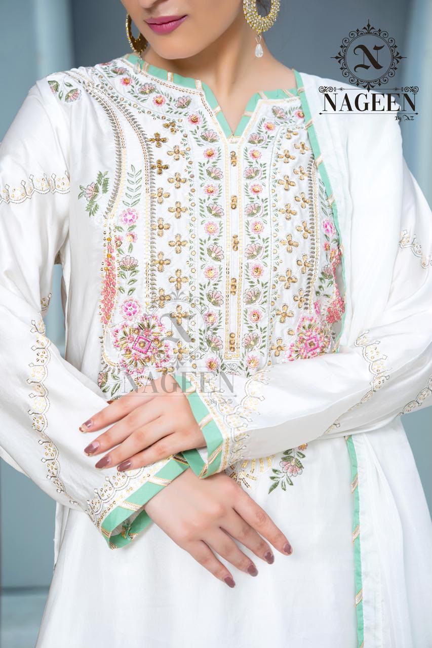 Fully Stitched Premium Silk 3-Piece Sharara Suit
